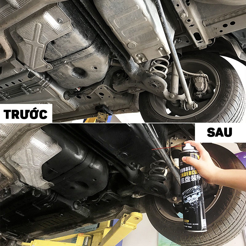Dung Dịch Xịt Sơn Phủ Gầm Ô tô Chống Ồn, Chống Rỉ Sét, Mọt Khung Xe, Tăng Độ Cách Âm Ô 700ML- Hàng Nhập Khẩu