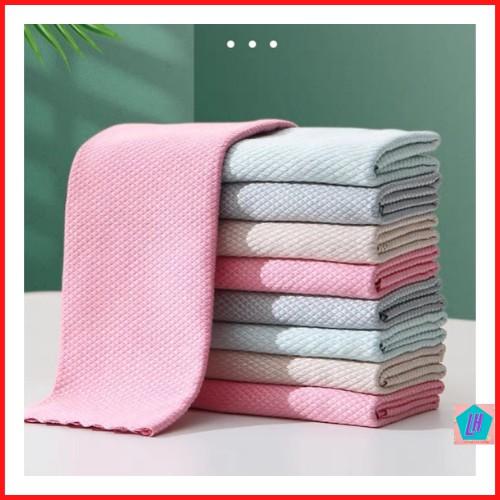 Khăn lau bếp lau kính khăn lau bát đĩa đa năng set 3 chiếc