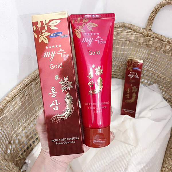 Sữa Rửa Mặt Hồng Sâm Đỏ Hàn Quốc My Gold Tuýp 130ml