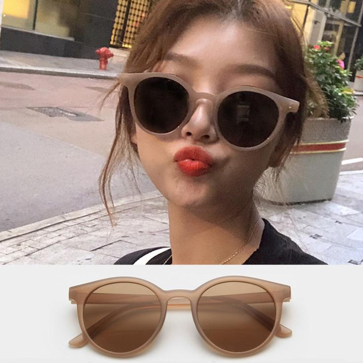 Kính Phân Cực Retro Tròn Trắng Kính Mát Khung Mặt Tròn