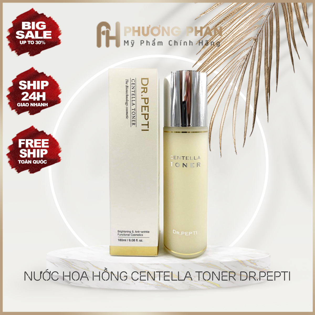 Nước Hoa Hồng Dr.Pepti+ Centella Toner 180ml