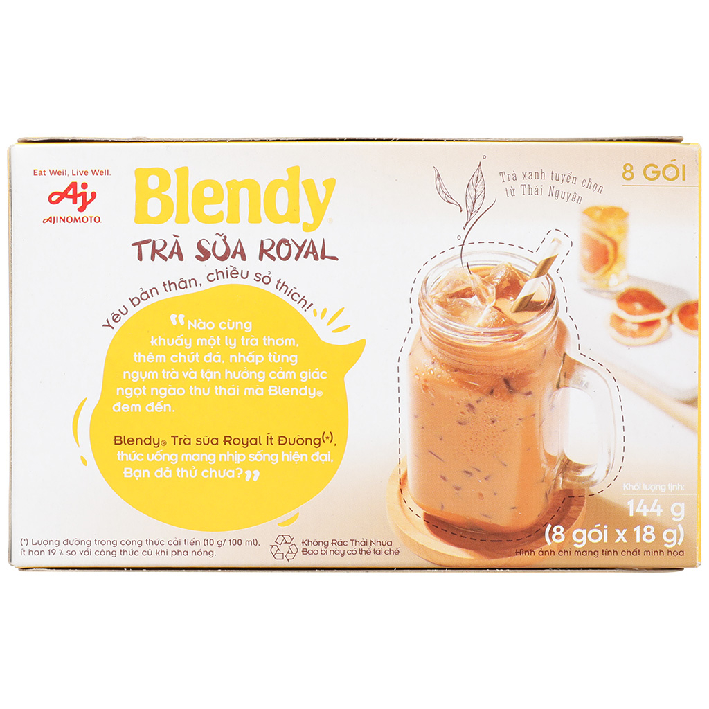 Trà Sữa Royal Blendy 8 gói x 18g