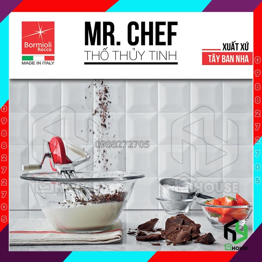 Thố trộn bột thủy tinh - Tô trộn salad thủy tinh Mr-Chef -Hàng Chính Hãng