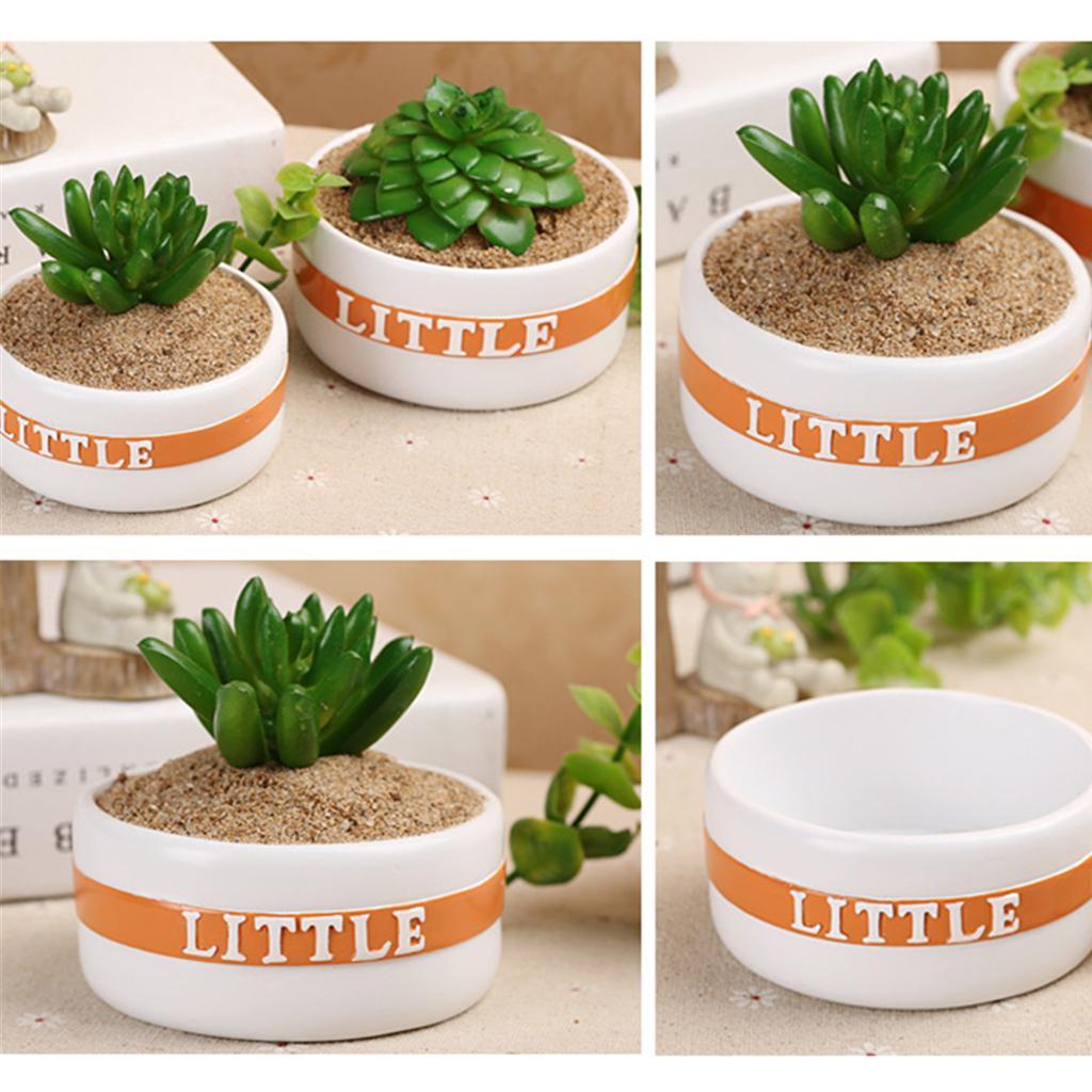 Resin Round Flower Pot Garden Planter  Succulent Bonsai Holder