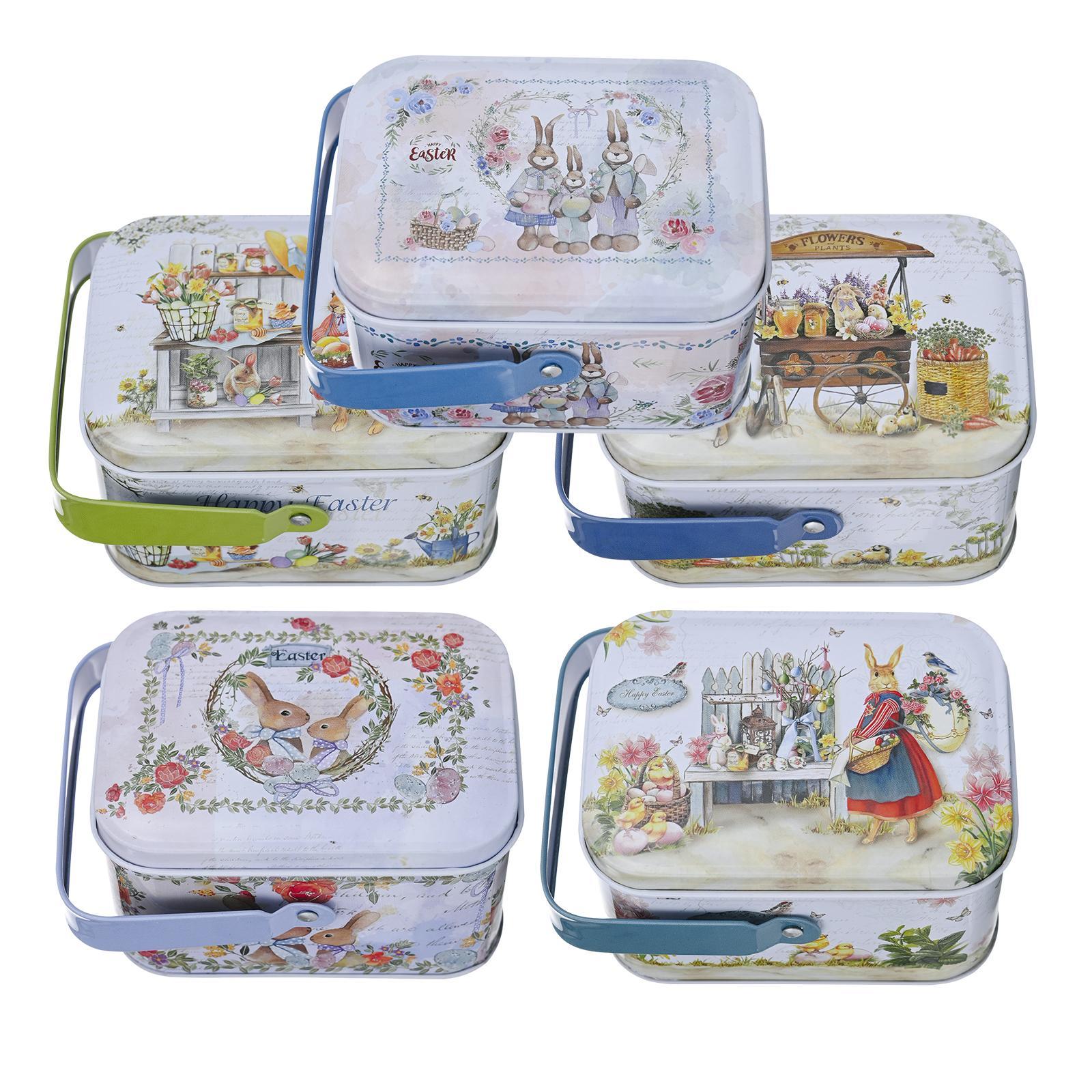 5Pcs Small Tin Boxes Sundries Organizer Storage Can for Wedding Decorations