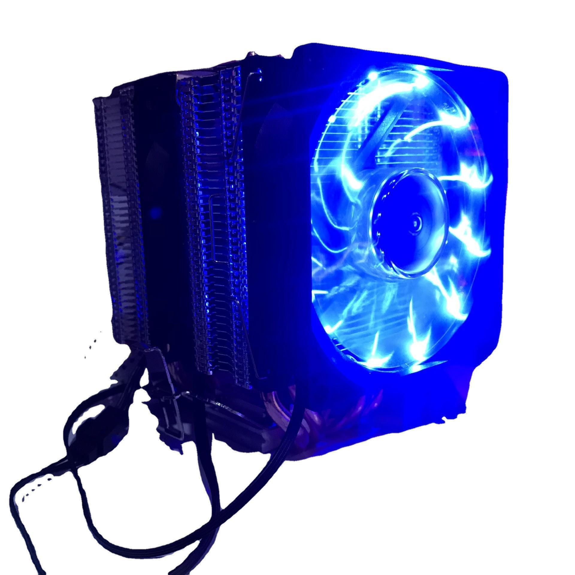 Khuyến mãi 4 tháp đôi ống đồng quạt tản nhiệt CPU quạt đôi 3 quạt có đèn phát sáng tản nhiệt cực mạnh