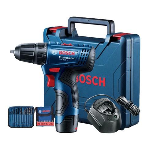 MÁY KHOAN VẶN VÍT PIN 12V BOSCH GSR 120-LI GEN II (KÈM BỘ PHỤ KIỆN) - HÀNG CHÍNH HÃNG