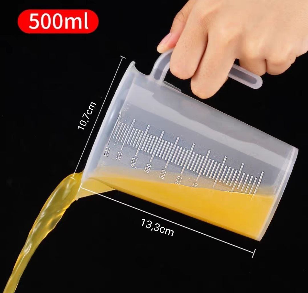 Bộ 2 Ca Đong Nhựa Có Vạch Chia Định Lượng 500ml