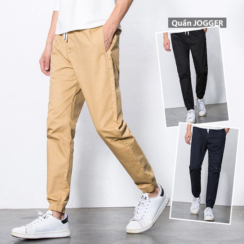 Quần jogger thể thao nam kaki mã TT54 kiểu bó ống Hàn Quốc chất vải đẹp ống dài