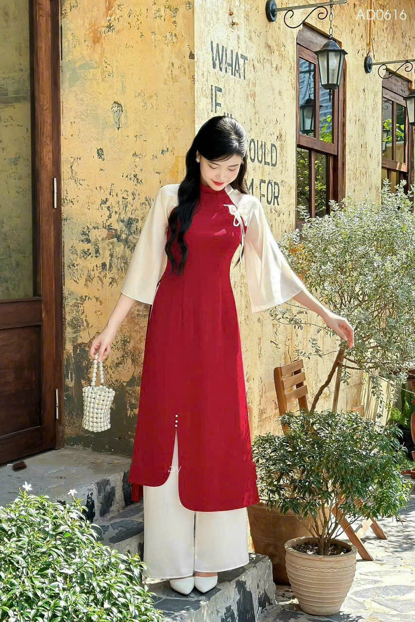 Áo Dài Hoa Sen Truyền Thống