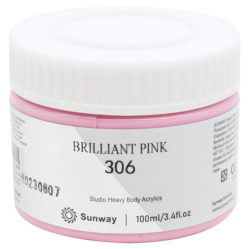 Tuýp Màu Vẽ Acrylic 100 ml - Sunway No.306 - Brilliant Pink