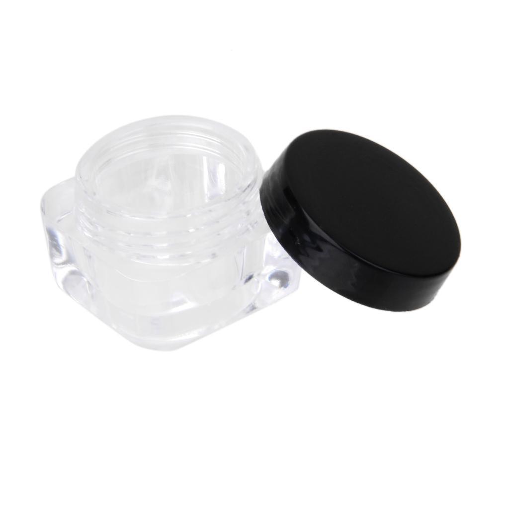2Pcs Cosmetic Empty Jar Pot Eyeshadow Makeup Face Cream Lip Balm Container