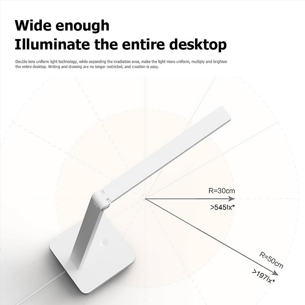 Đèn bàn thông minh Xiaomi Mi Lite Đèn LED không nhấp nháy Bảo vệ mắt 4000K Có thể thay đổi độ sáng kết nối với Mijia APP Điều khiển thông minh