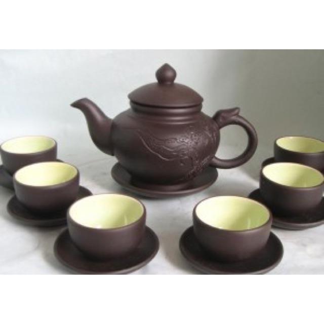 Bộ ấm chén tử sa Bát Tràng
