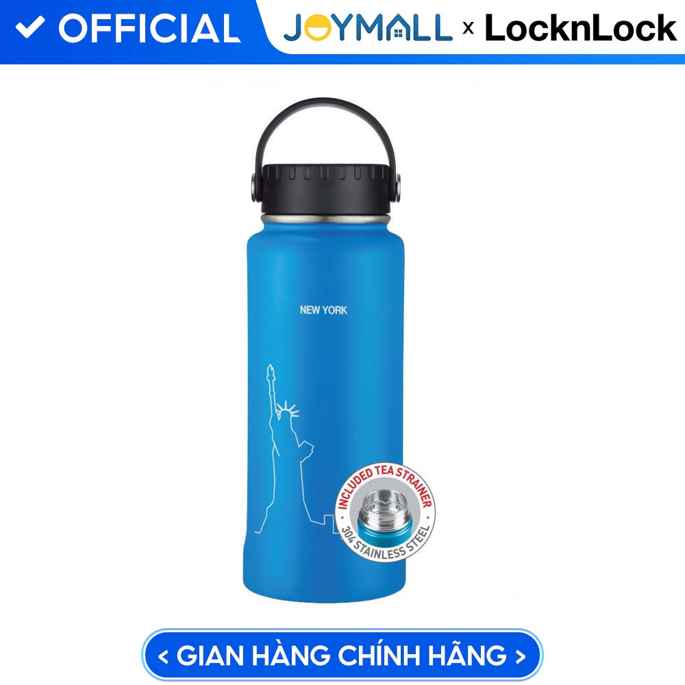 Bình Giữ Nhiệt Lock&Lock RigaTumbler màu xanh dương LHC4160BLU dung tích 897ml - Hàng chính hãng, thép không gỉ - JoyMall