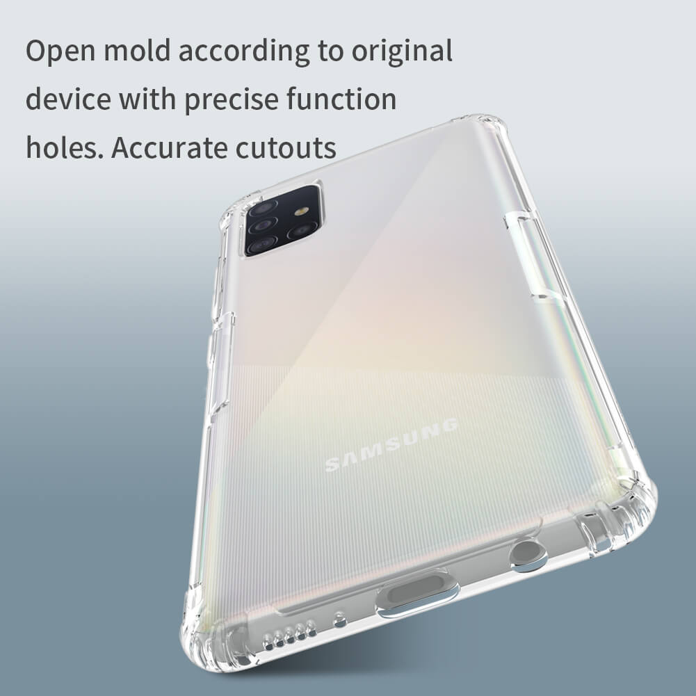 Ốp lưng cho Samsung Galaxy A71 silicon Nillkin chống sốc - Hàng nhập khẩu