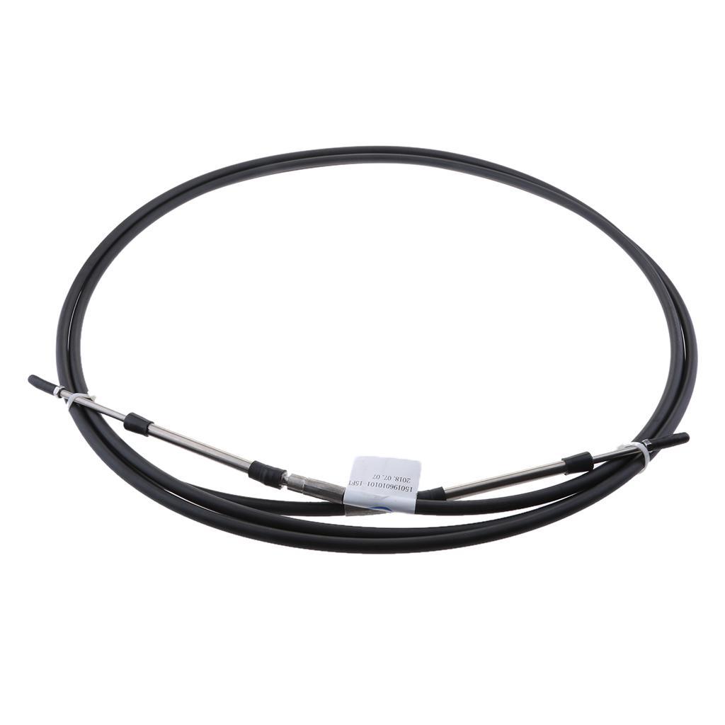 2pcs Black Throttle Remote Control Box Cable for Yamaha Outboard 11 FT