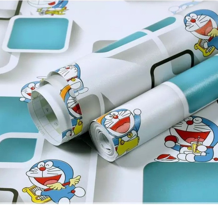 20M DECAL GIẤY DÁN TƯỜNG KEO SẴN KHỔ 45CM MẪU DOREMON Ô VUÔNG