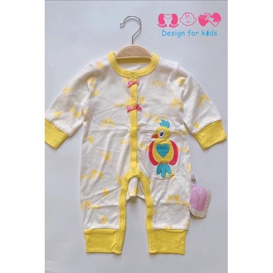 Bodysuit / Sleepsuit kín cổ, không tất chân vải cotton mềm cho bé trai và bé gái