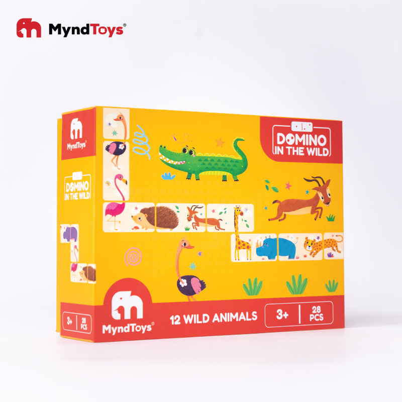 Đồ Chơi Xếp Hình Myndtoys Domino - Wild Animals (Động Vật Hoang Dã)