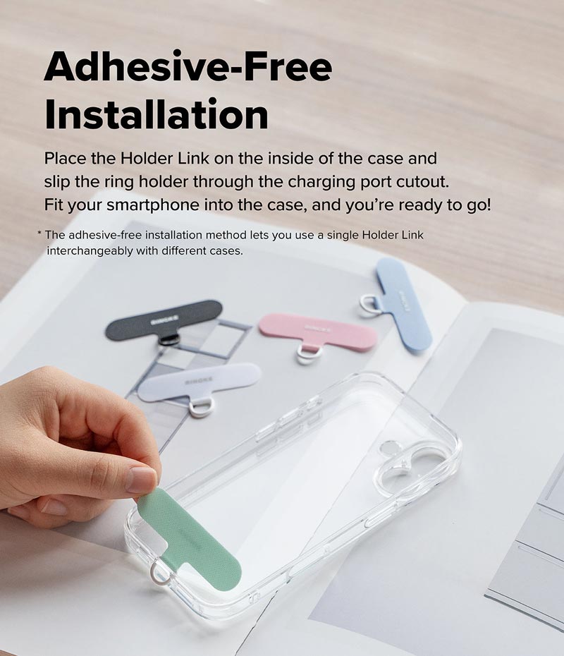 Dây đeo RINGKE Holder Link Puffer Finger Strap - Hàng Chính Hãng