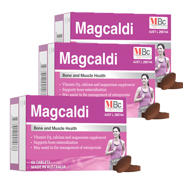 3 Hộp Thực phẩm Magcaldi Bổ sung các vitamin canxi, magie và vitamin D3 dành cho phụ nữ , người lớn