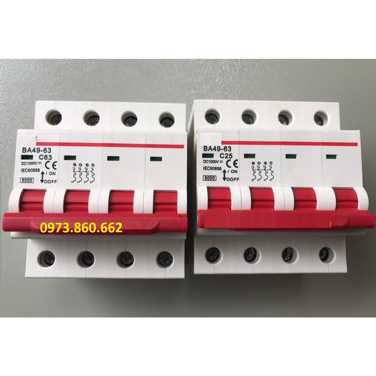 Aptomat DC 4P 1000V + Chống sét DC 3P 1000VDC DÙNG CHO NĂNG LƯỢNG MẶT TRỜI