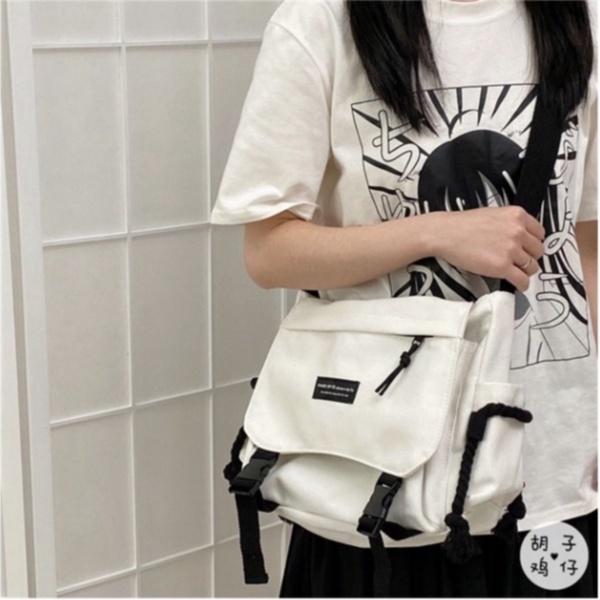 Túi Đeo Chéo Canvas Cỡ Lớn Thời Trang Hàn Quốc Học Sinh Sinh Viên Đi Học , Đi Chơi