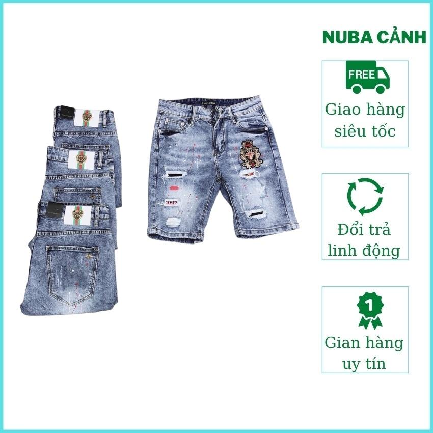 Quần short jean nam chất bò cá tính trẻ trung, NUBA 238