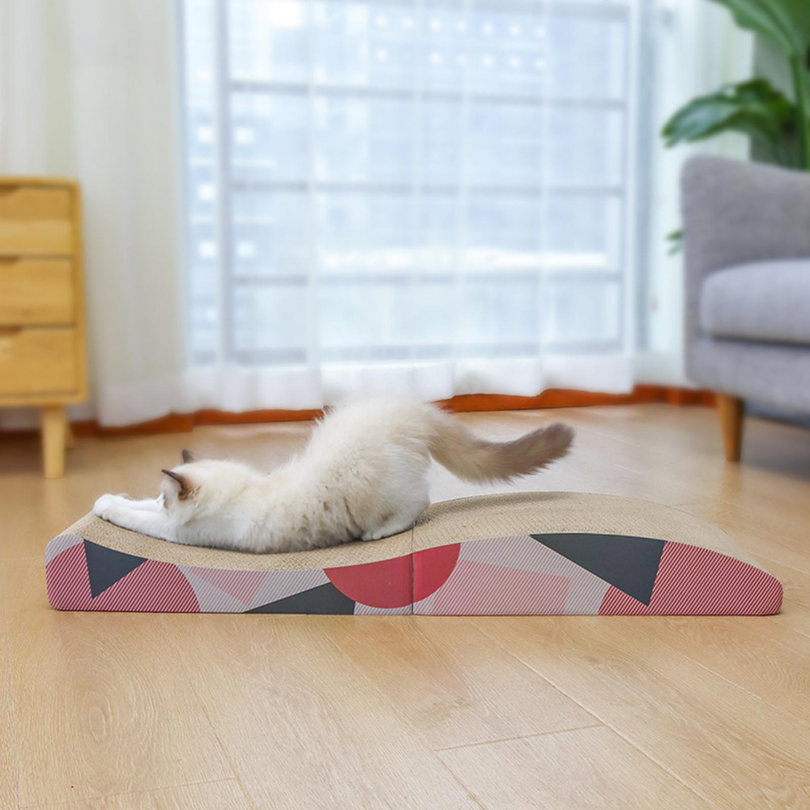Corrugated Scratching Bed Foldable Scratch Pad Kitty Cat Scratcher Cardboard