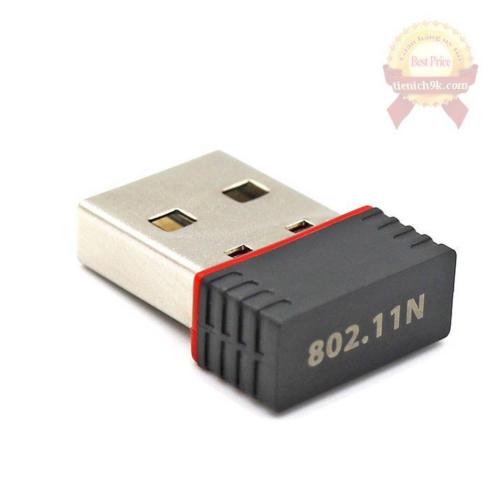 USB thu sóng wifi 802.11 NANO Không Anten cho pc laptop điện thoại tốc độ 150Mbps