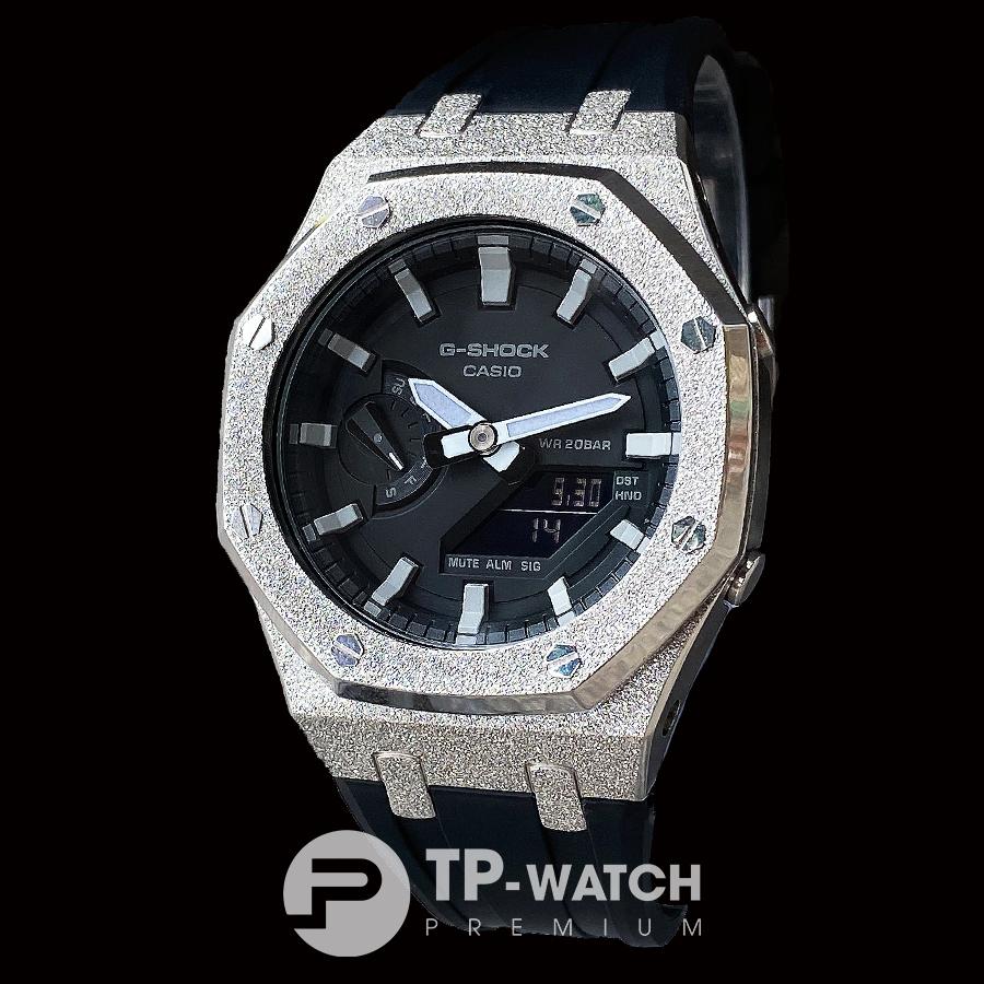 Đồng Hồ Nam Dây Nhựa Casio G-SHOCK GA-2100-1A AP CUSTOM GLITTER SILVER x BLACK ROYAL OAK