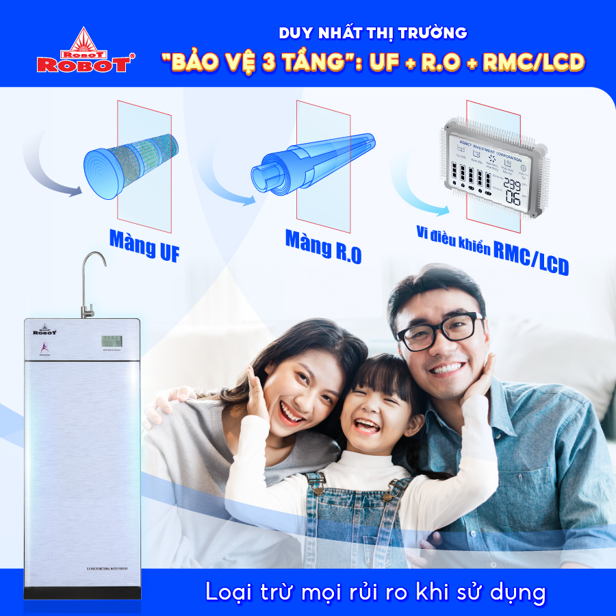 Máy Lọc Nước ROBOT Lux Pro 2410W-UR Chức Năng Lọc Tích Hợp R.O + UF - Hàng Chính Hãng