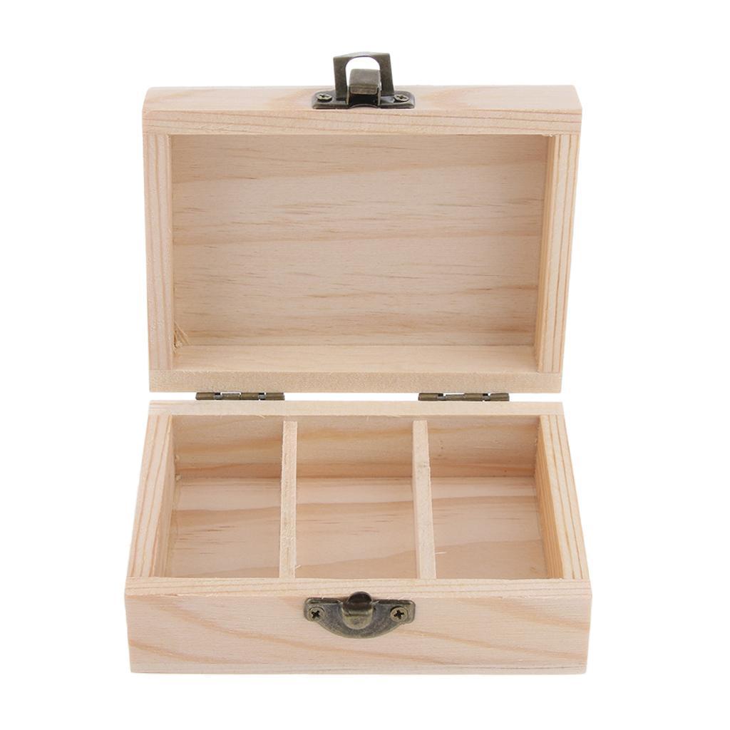 Handmade Natural Wood Essential Oils Aromatherapy Storage Box Display Carry Case Holder 3 Grids