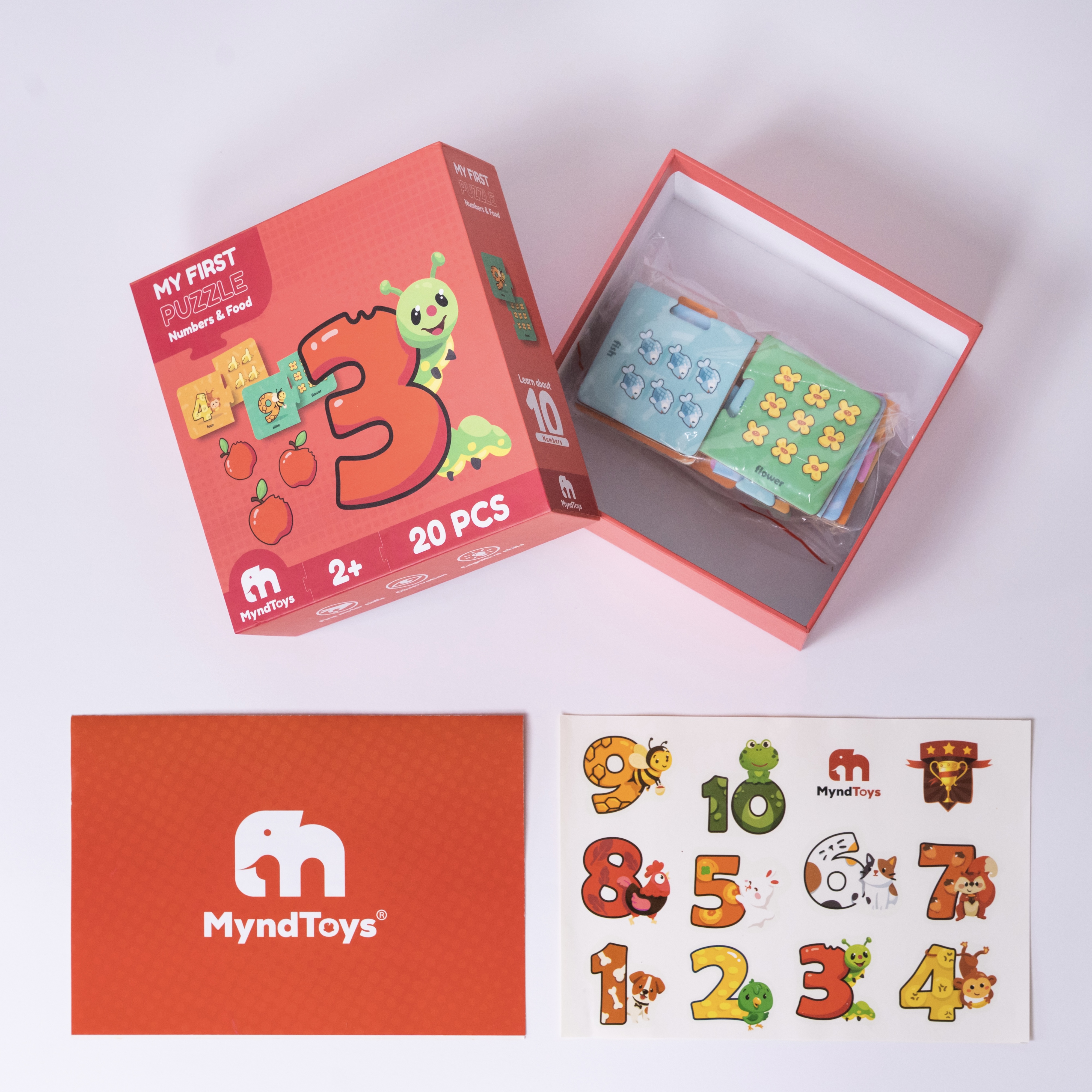 Đồ Chơi Xếp Hình MyndToys My First Puzzle - Numbers &amp; Food Dành Cho Các Bé Trên 2 Tuổi