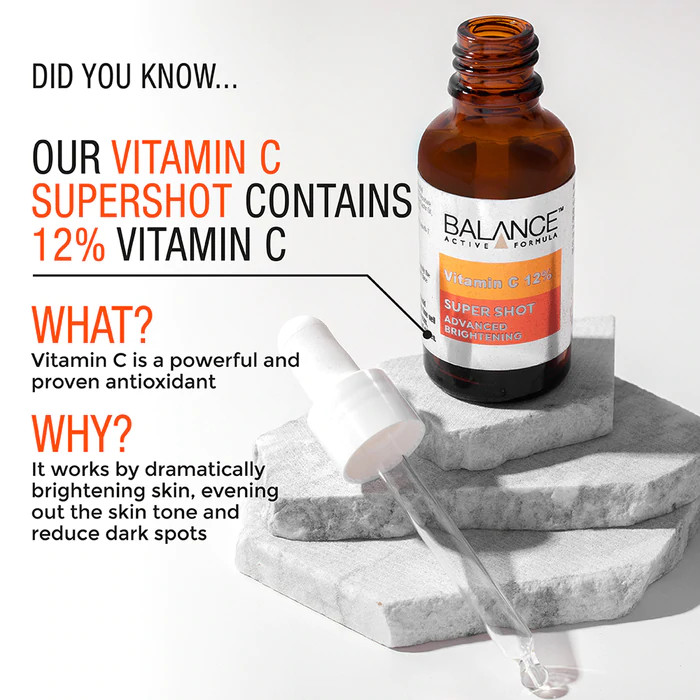 Serum Sáng Da Mờ Thâm Balance Active Formula Vitamin C 12% Supershot Advanced Brightening Serum 30ml