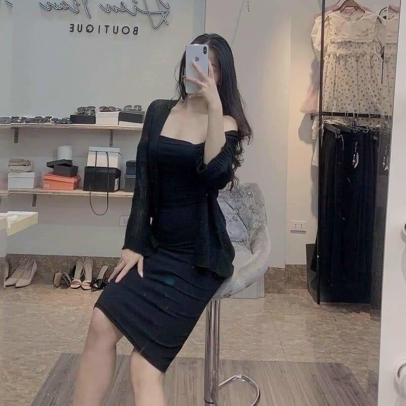 Áo khoác len Cardigan MỎNG DÁNG DÀI loại 1 mặc 4 mùa phong cách Hàn Quốc