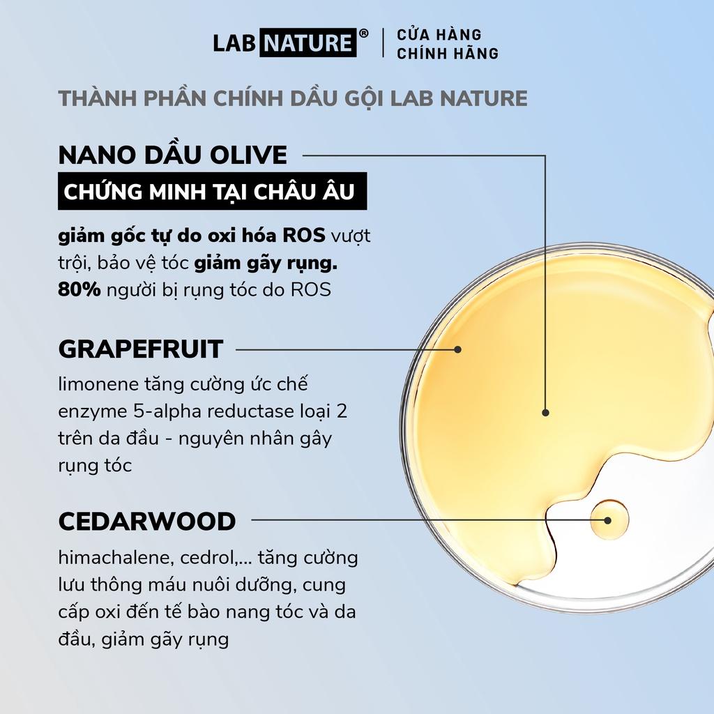 Combo Dầu gội và Dầu xả không Silicone Ngăn rụng tóc Lab Nature No.3 - công nghệ Nano Dầu Olive