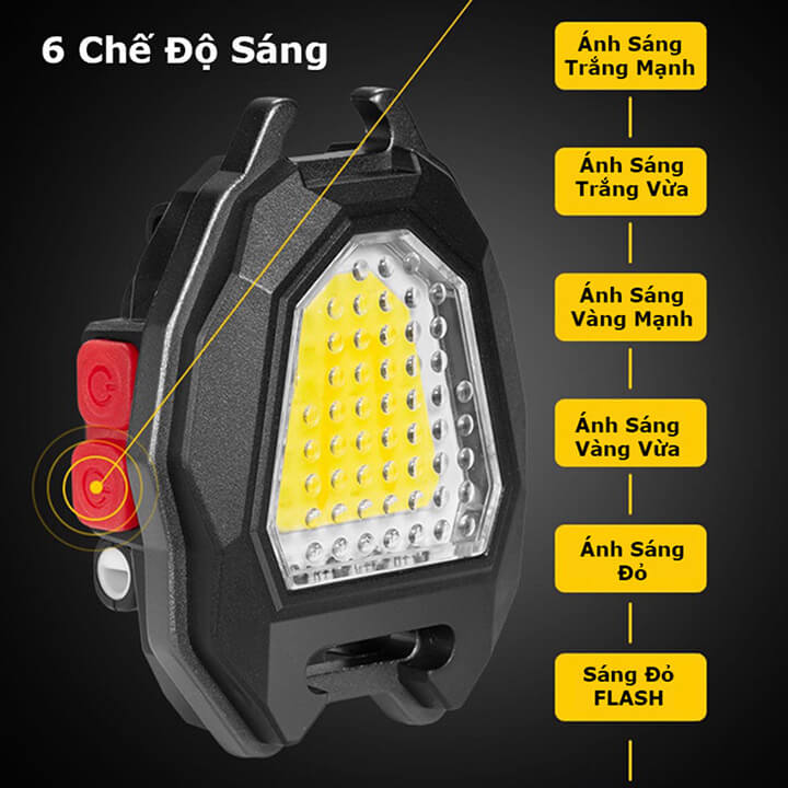 Đèn móc khóa Mini LED COB 800 Lumens,Đèn Led 5 IN 1 Mở Bia, Châm Thuốc, Vặn Ốc Vít, Nam Châm, Còi Báo Hiệu Chống Nước