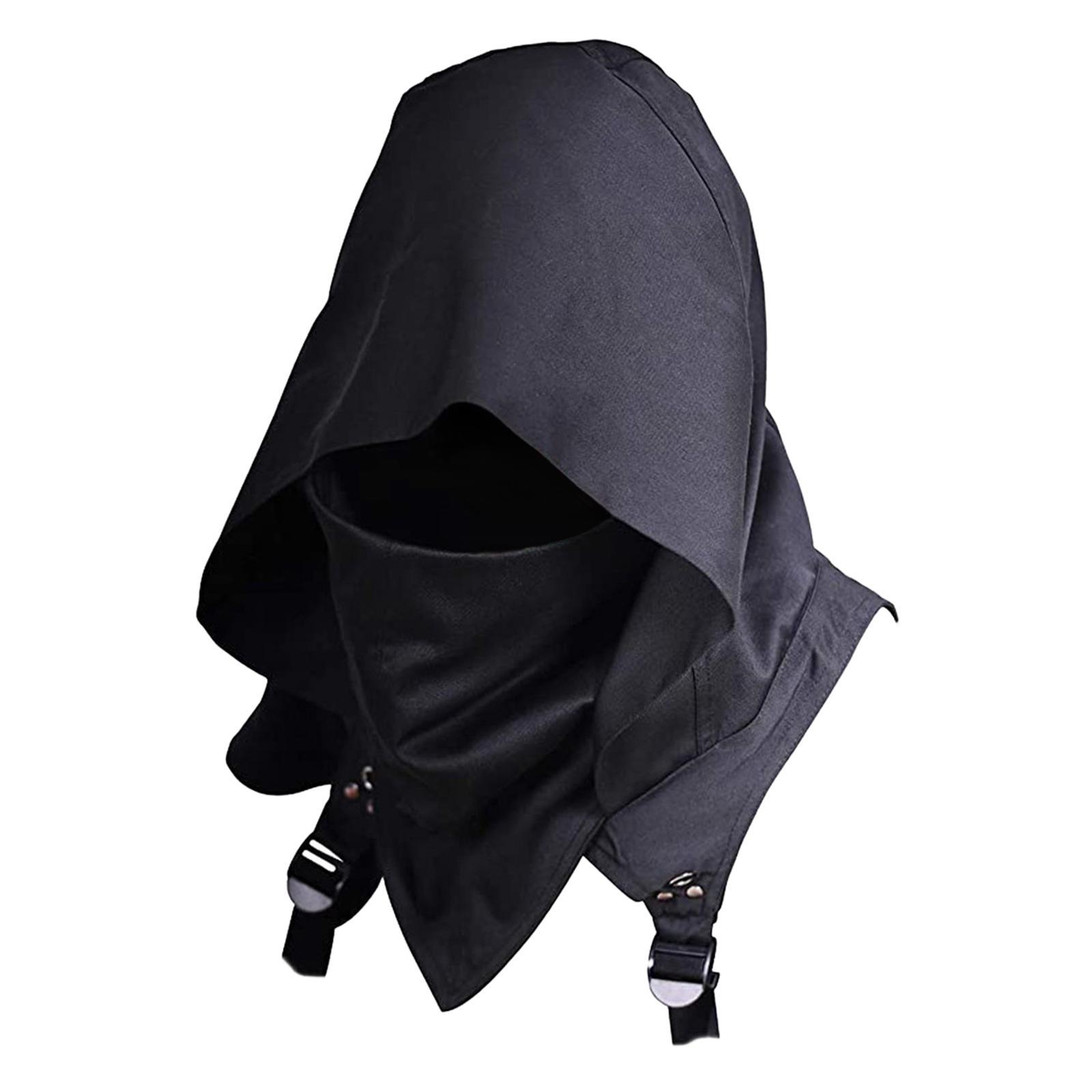 Cowl Hood Halloween Cowl Hooded Cape Hat Costume Accessories Witch Cape Devil Cape Gothic Rogue Cowl Hat for Party Festival Photography Prop