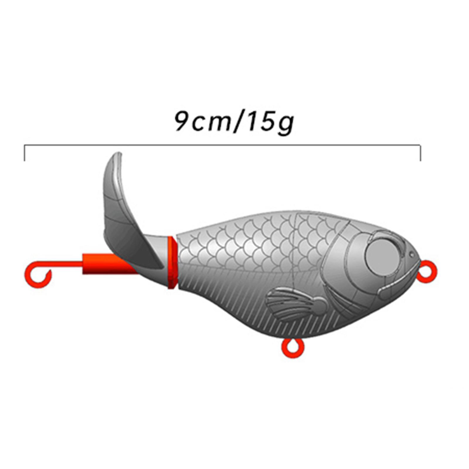 5x Fishing Propeller Tail Swimbaits Hard Baits for Saltwater