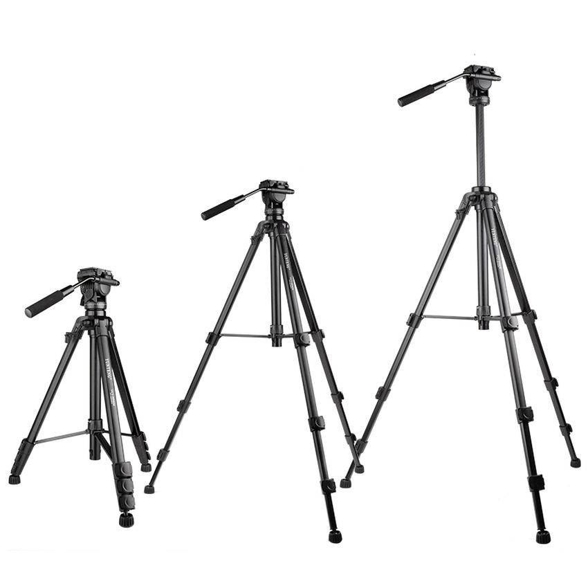 Chân máy tripod YUNTENG VCT-999RM dùng cho máy ảnh và điện thoại (Kèm túi đựng, đầu kẹp xoay 360 độ, remote) - Hàng Chính hãng