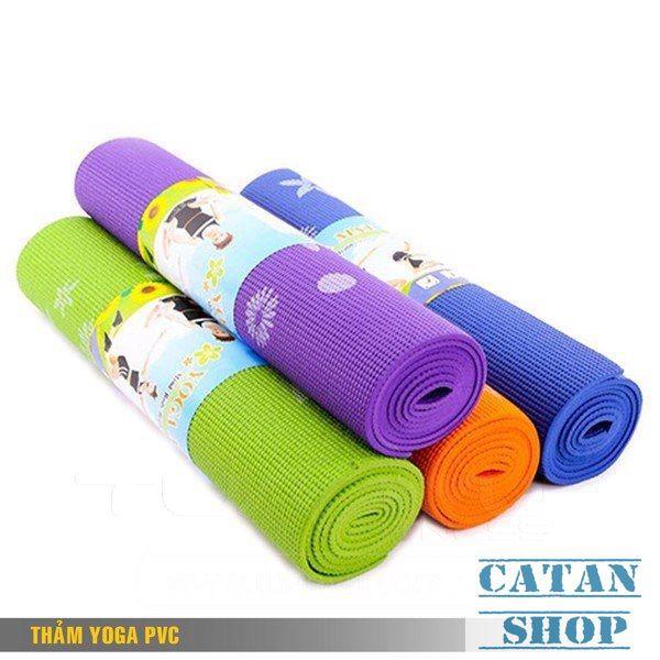 Combo Thảm tập YOGA tặng kèm túi lưới, thảm tập GYM cao cấp, độ bám cao, dễ dàng giặt sạch GD157-TYOGATui