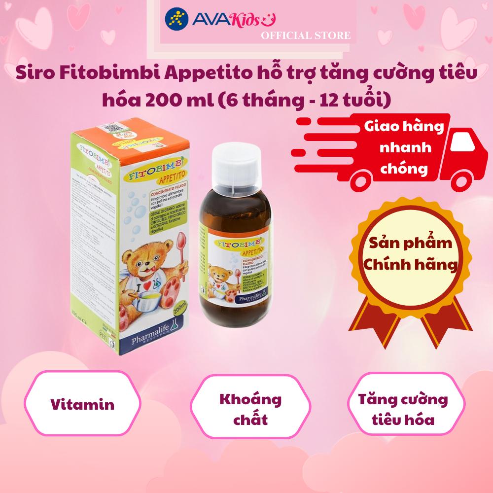 Siro Fitobimbi Appetito hỗ trợ tăng cường tiêu hóa 200 ml (6 tháng - 12 tuổi)