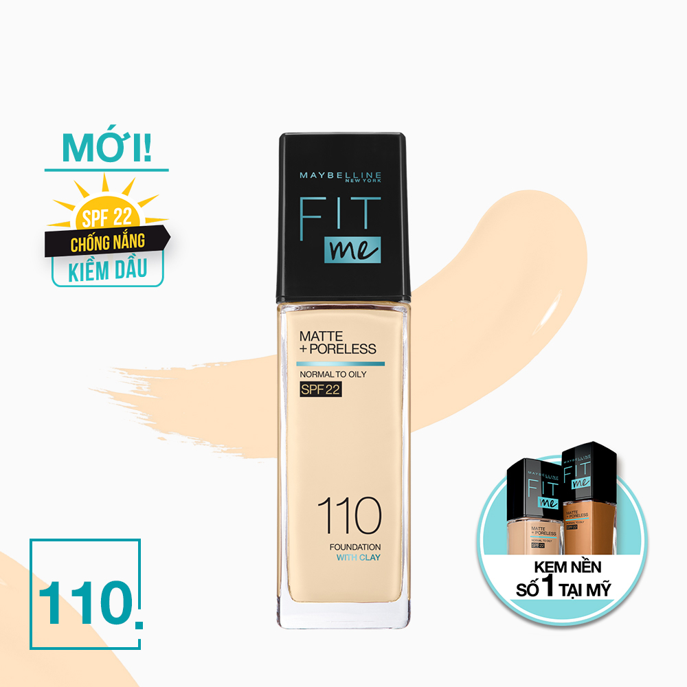 Kem nền mịn nhẹ, kiềm dầu Maybelline New York Fit Me 30ml