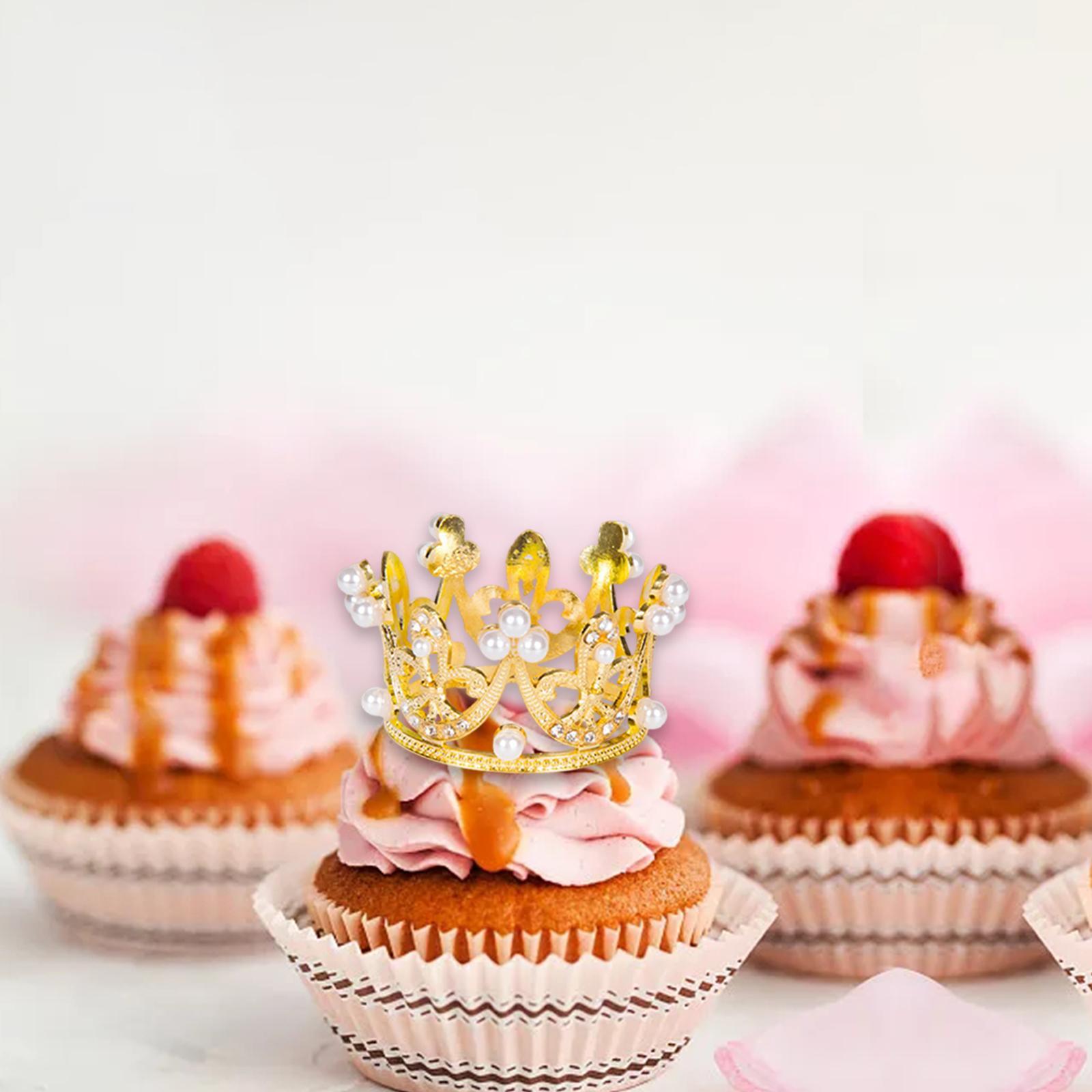 Princess Crown 2.17'' Cake Topper for Baby Shower Anniversary Themed Parties