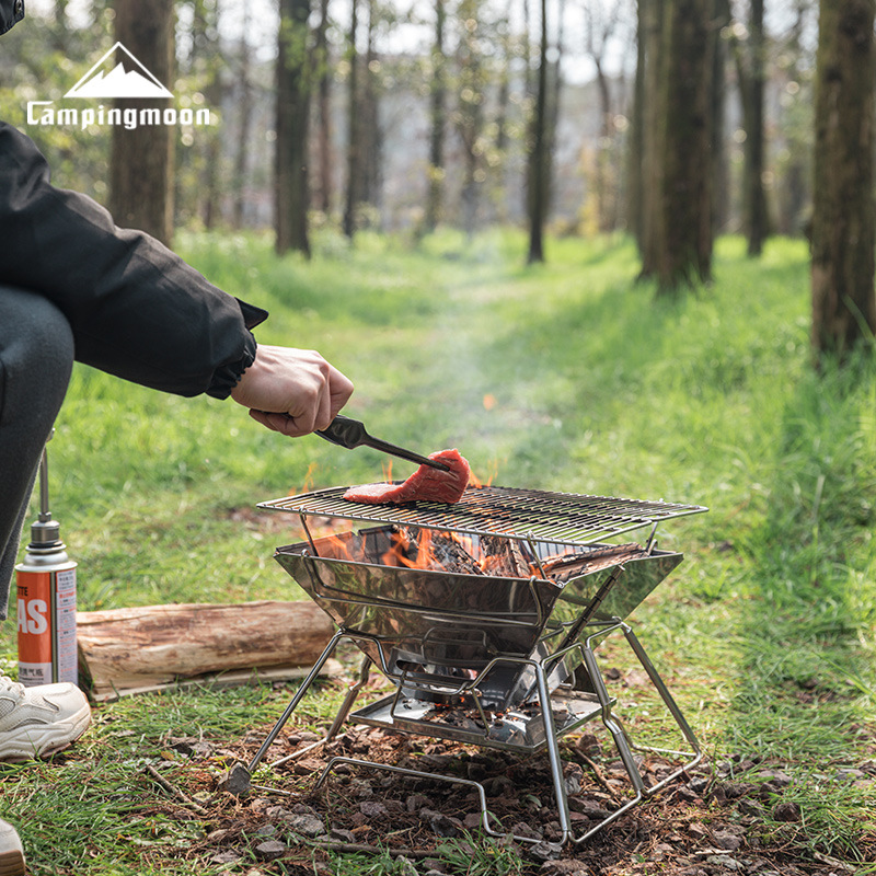 Bếp Nướng BBQ Không Khói MT3 - Bếp Nướng Than Hoa Inox 304 Cỡ Lớn Cho 8 Đến 10 Người - Mountainhiker B01