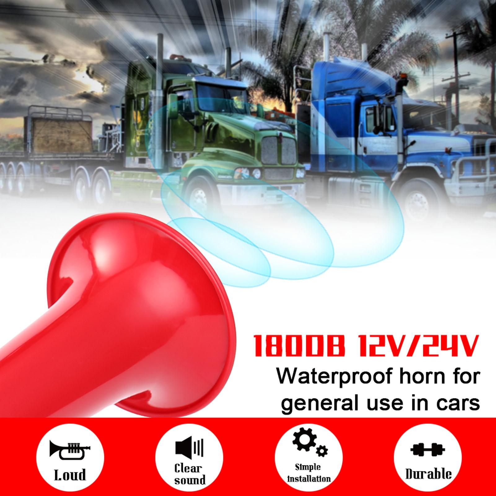 Automobile Air Horn Car Horn 12.0V 24V Universal Loud Sound Waterproof Horn Refitting Horn Air Horn 180DB Whisting Horn
