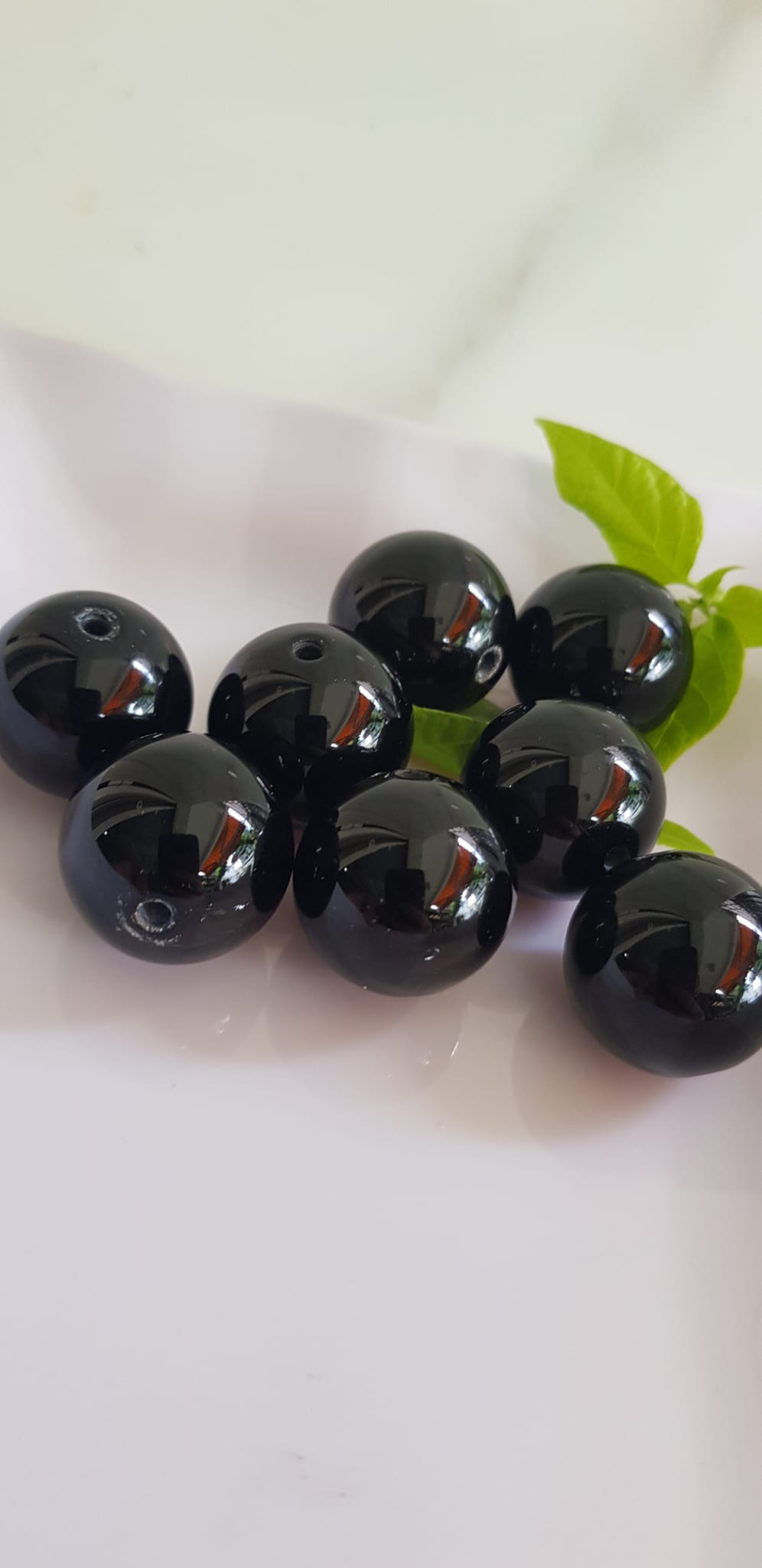 Hạt Lẻ rời Đá Mã Não Đen Đậm Đẹp phối vòng tay nam size lớn 20mm Hạt lẻ chuẩn hợp các Anh mạng Thuỷ , mệnh Mộc dành cho các anh cần hạt đá lẻ ạ
