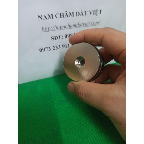 Nam châm D50x5mm, nam châm D50x5 có lỗ vít, gắn chân mào taxi chắc chắn